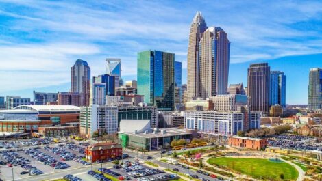 Downtown Charlotte Skyline.